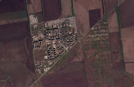 Снимок окрестностей Угледара со спутника.