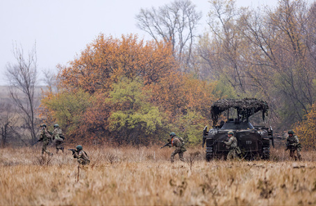Работа мотострелковой бригады армии Росси в зоне СВО.