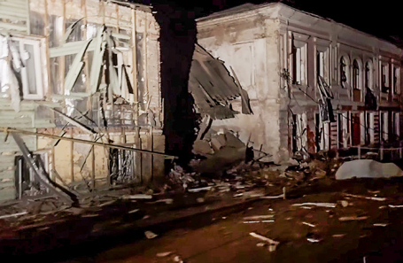 Последствия обстрела Рыльска.