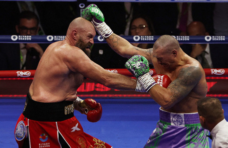 Тайсон Фьюри и Александр Усик (слева направо).