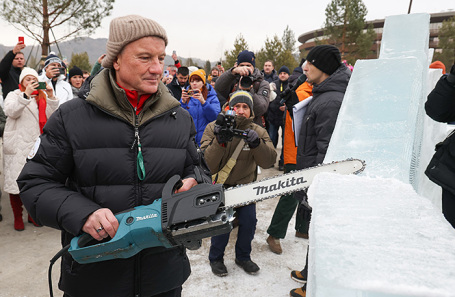 Глава «Сбера» Герман Греф на курорте «Манжерок».