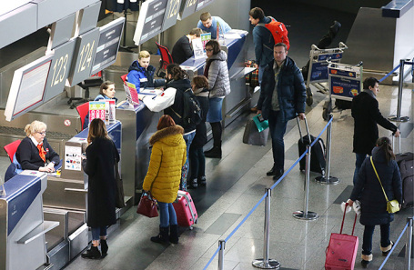 Регистрация пассажиров во «Внуково».