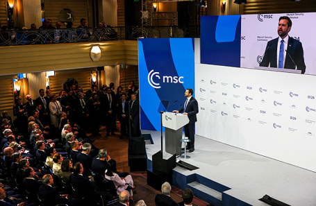Вице-президент США Джей Ди Вэнс на Мюнхенской конференции по безопасности.