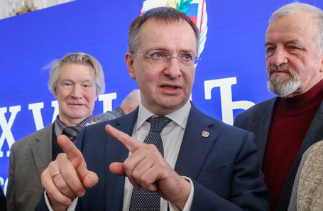 Владимир Мединский на  съезде Союза писателей России.