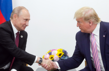 Президент России Владимир Путин и президент США Дональд Трамп.
