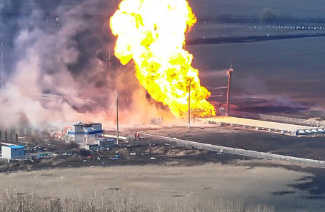 Последствия удара по газоизмерительной станции «Суджа».