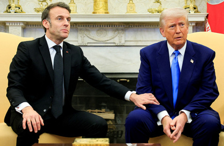 Эммануэль Макрон и Дональд Трамп.