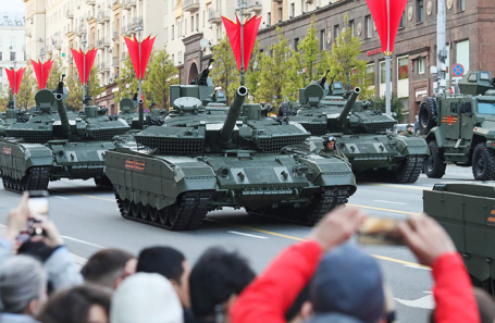 Репетиция военного парада, посвященного 80-й годовщине Победы в Великой Отечественной войне.