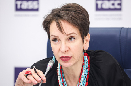 Директор премии «Большая книга» Татьяна Восковская во время пресс-конференции, посвященной юбилейному сезону национальной литературной премии.