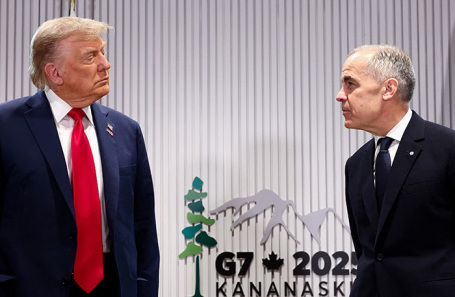 Президент США Дональд Трамп и премьер-министр Канады Марк Карни.