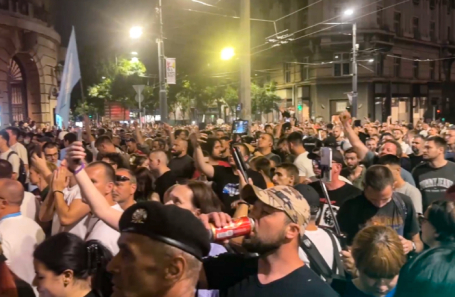Акция протеста в Белграде.