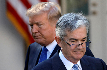 Дональд Трамп и Джэром Пауэлл.