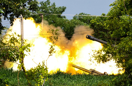 Огонь тайской артиллерии.