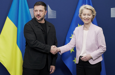 Председатель Европейской комиссии Урсула фон дер Ляйен и Владимир Зеленский.