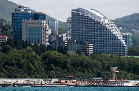 Cityscape with new apartments