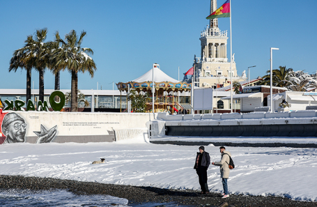Краснодарский край. Сочи. Вид зимой.