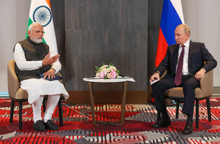 Нарендра Моди и Владимир Путин.