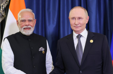 Нарендра Моди и Владимир Путин.