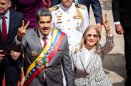 Президент Венесуэлы Николас Мадуро и его супруга Силия Флорес (фото из архива).