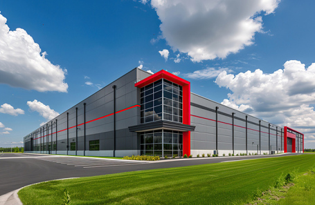 Макет современного производственно-складского комплекса.