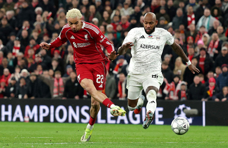 Эпизод матча «Ливерпуль» — «Карабах» 6:0.