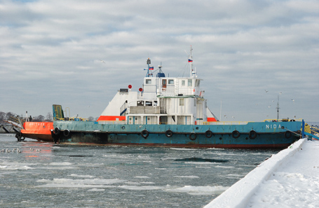 Паромная переправа в городе Балтийске. Архивное фото.