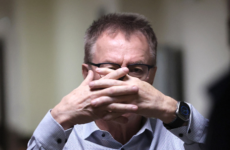 Бизнесмен Александр Галицкий после заседания Тверского суда.