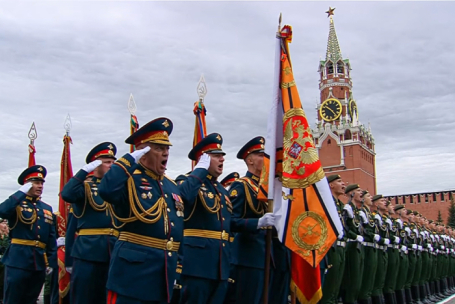 Парад Победы в Москве. Снимок с видео.