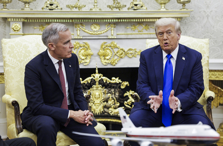 Встреча президента США Дональда Трампа и премьер-министра Канады Марка Карни в Вашингтоне (архивное фото).