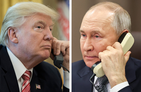 Дональд Трамп. Владимир Путин. Архив.