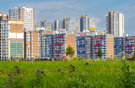 Вид на новостройки в Заневском городском поселении. Ленобласть.