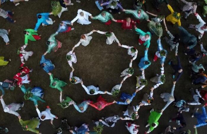 Празднование дня летнего солнцестояния в Омске.