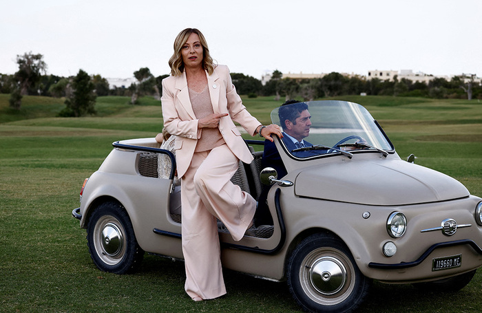 Премьер-министр Италии Джорджа Мелони на саммите G7 в Савеллетри. Италия.