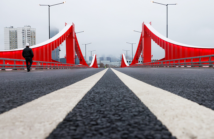 Открытие моста через Москву-реку в створе улицы Мясищева.