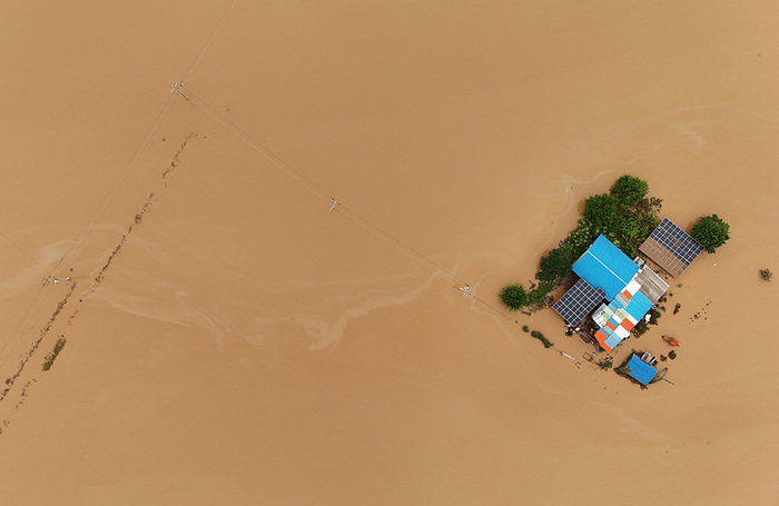Последствия проливных дождей в Южной Корее.