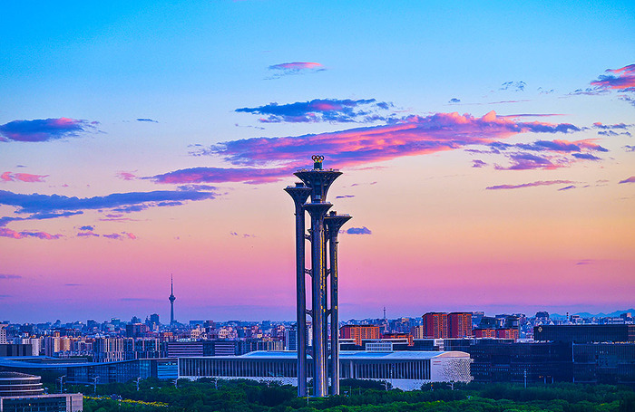 Закат в Пекине.