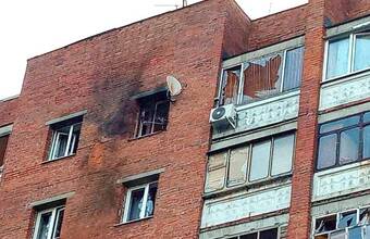 В Курске БПЛА врезался в жилой дом. Никто не пострадал