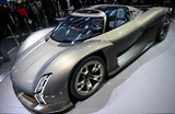 Электромобиль Porsche Mission X на автосалоне IAA Mobility в Мюнхене, Германия.