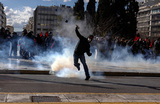 Протесты студентов в Афинах против работы иностранных частных университетов.