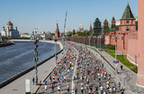 Полумарафон в Москве.