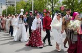 Всероссийский свадебный фестиваль в рамках международной выставки-форума «Россия» на ВДНХ в Москве, Россия.