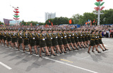 Военный парад посвященный Дню Независимости Белорусcии и 80-й годовщине освобождения Минска советскими войсками от нацистских оккупантов во время Великой Отечественной войны.