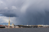 Вид на Петропавловскую крепость в Санкт-Петербурге.