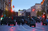 Репетиция парада Победы в центре Москвы.