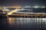Ночной вид Крымского моста.