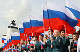 Празднование Дня Государственного флага России на Поклонной горе.