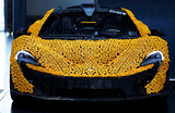 McLaren в натуральную величину, собранный из Lego, представлен на автосалоне IAA в Мюнхене, Германия.
