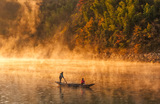 Утренний туман в китайской провинции Аньхой.