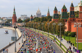 Московский марафон. Забег на дистанцию 42,2 километра.